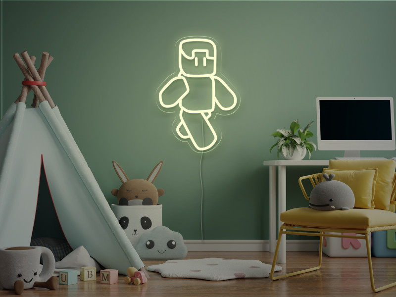 Steve Minecraft-Insegna Neon LED